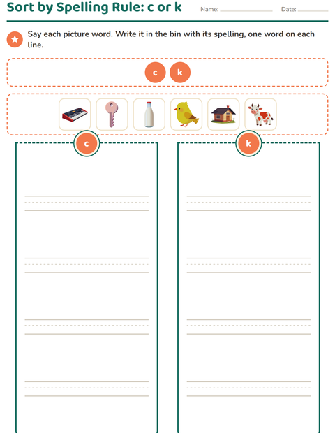 Preview of Spelling Rules worksheet for grade 2