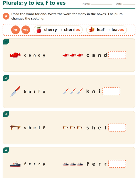 Preview of Spelling Rules worksheet for grade 2