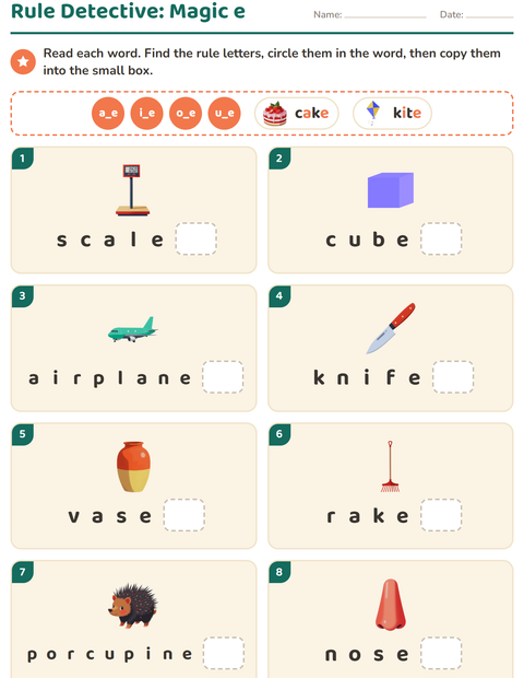 Rule Detective: Find the Rule Letters Inside the Whole Word