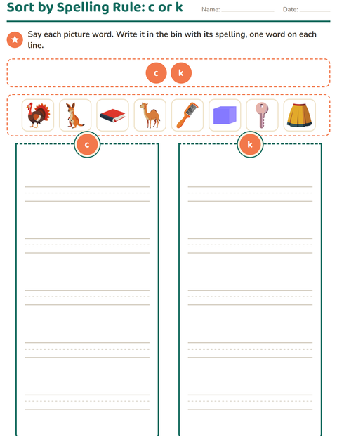 Preview of Spelling Rules worksheet for grade 2
