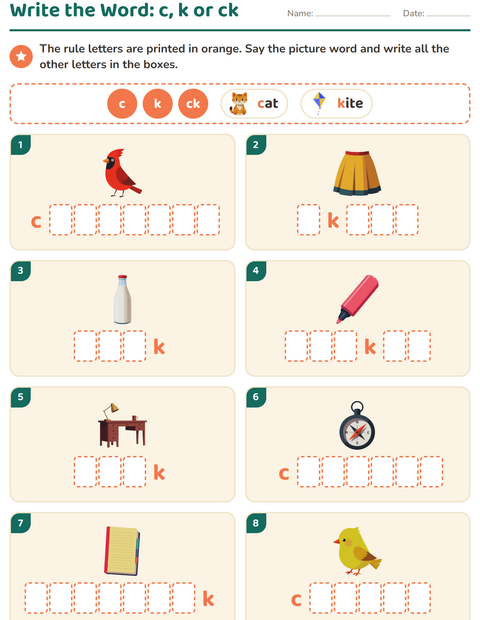 Preview of Spelling Rules worksheet for grade 2