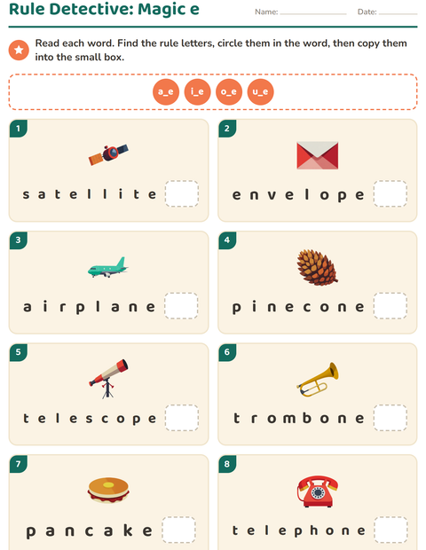 Preview of Spelling Rules worksheet for grade 2