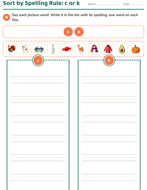 Preview of Spelling Rules worksheet for grade 2