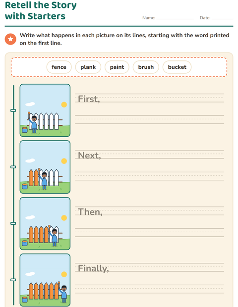 Preview of Retell the Story with Starters