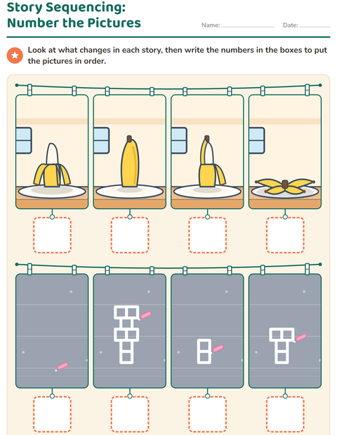 Story Sequencing: Number the Pictures