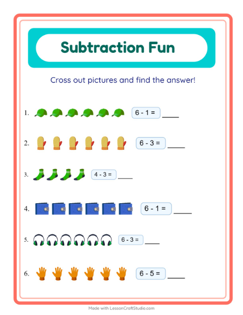 Subtraction with Accessories