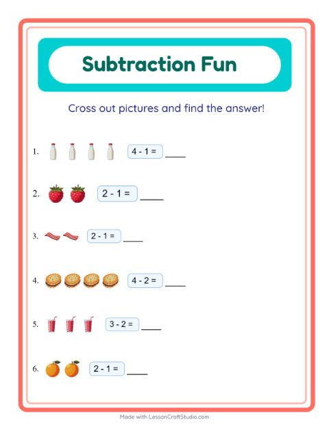 Subtraction with Breakfast