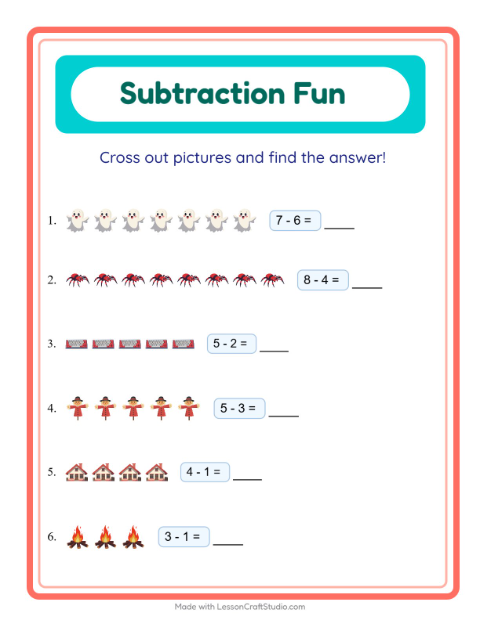 Subtraction with Everyday Objects