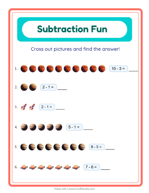 Subtraction with Space