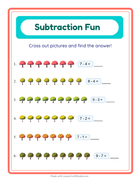 Subtraction with Trees