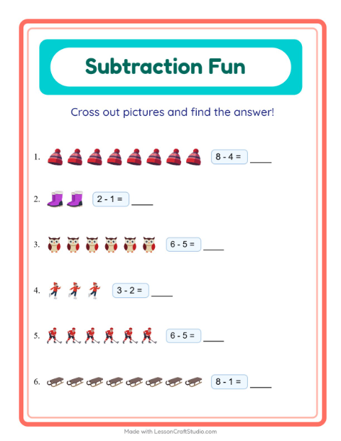 Preview of Math Worksheet worksheet featuring Accessories for kindergarten