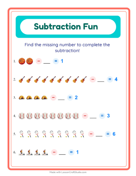 Preview of Missing Pieces worksheet featuring Toys for kindergarten