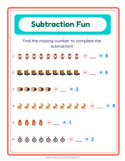Find the Missing Number — Camping Gear