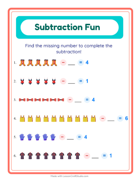 Find the Missing Number — Clothes