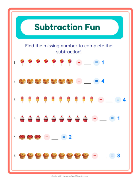 Find the Missing Number — Desserts and Sweets