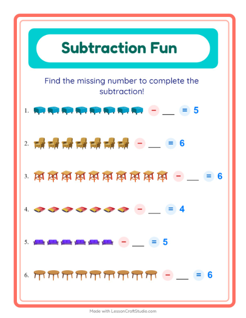 Find the Missing Number — Furniture