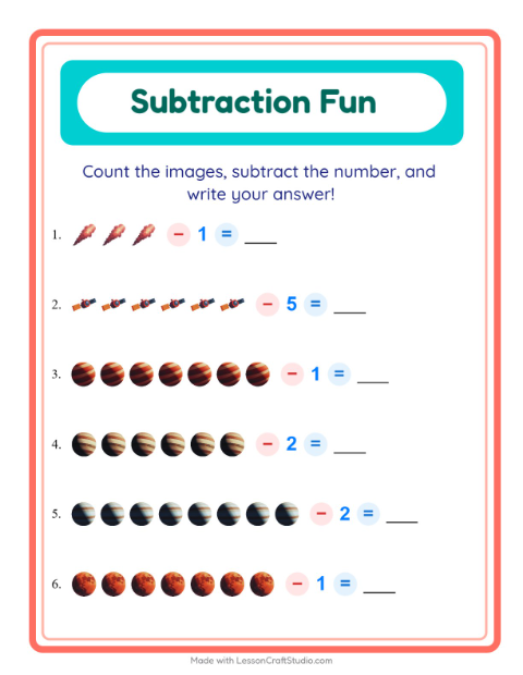 Subtract a Number with Space
