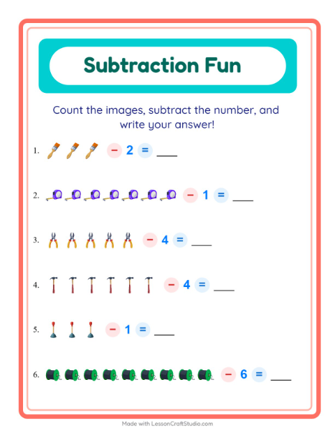 Subtract a Number with Tools