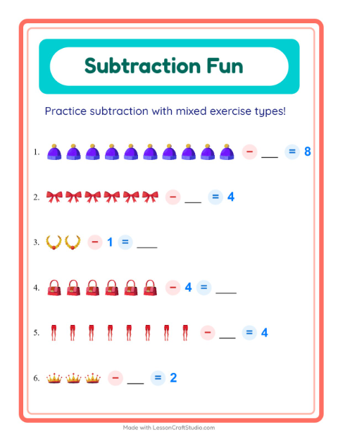 Mixed Subtraction with Accessories