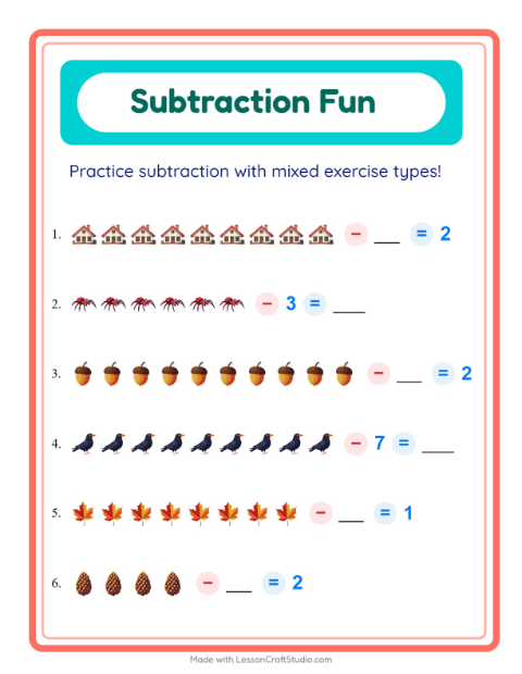 Mixed Subtraction with Everyday Objects