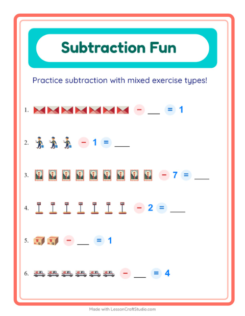 Mixed Subtraction with Post Office