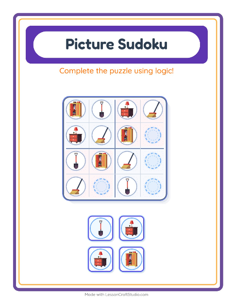 Preview of Find Objects worksheet featuring Around the House for kindergarten