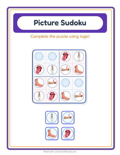 Preview of Find Objects worksheet featuring Body Parts for kindergarten