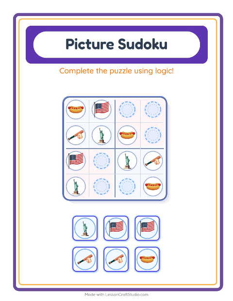 Preview of Find Objects worksheet featuring 4th of July for kindergarten
