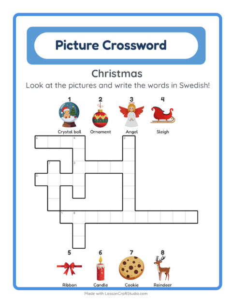 Picture crossword – Christmas