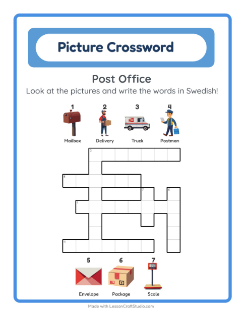 Picture crossword – Post Office