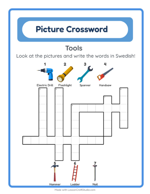Picture crossword – Tools
