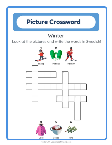 Picture crossword – Winter