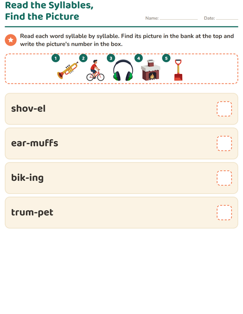 Preview of Word Families worksheet for grade 1