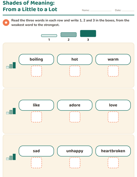 Preview of Synonyms worksheet for grade 1