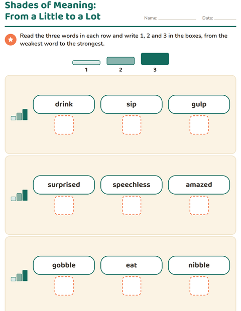 Preview of Synonyms worksheet for grade 1