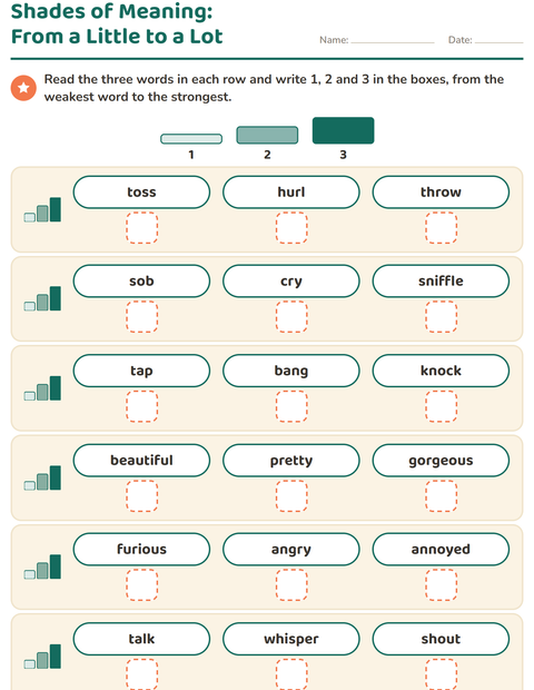 Preview of Synonyms worksheet for grade 1
