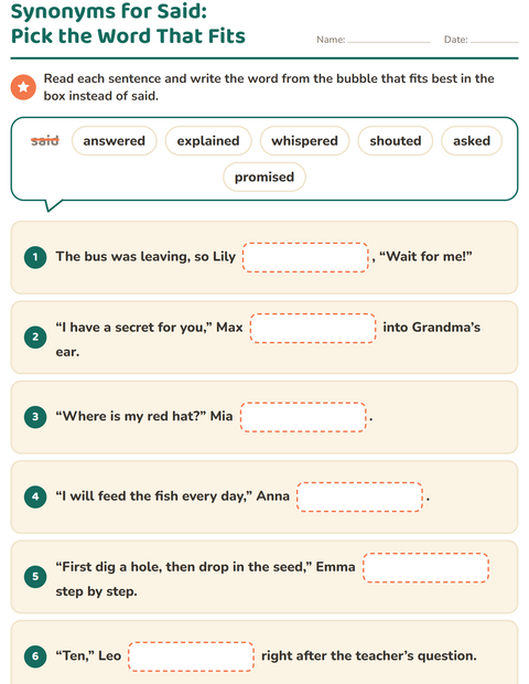 Synonyms for Said: Pick the Word That Fits
