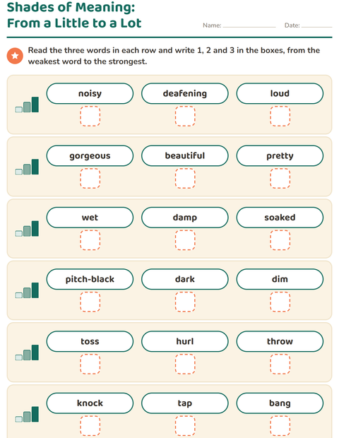 Preview of Synonyms worksheet for grade 1