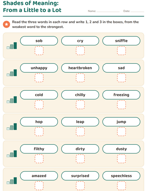 Preview of Synonyms worksheet for grade 1