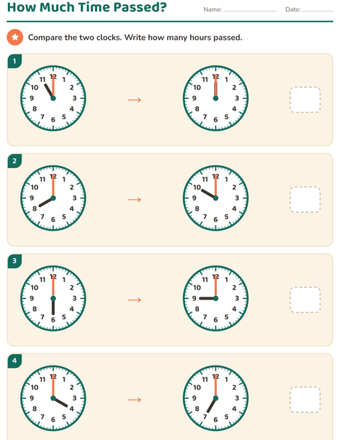 Preview of Telling Time worksheet for grade 3