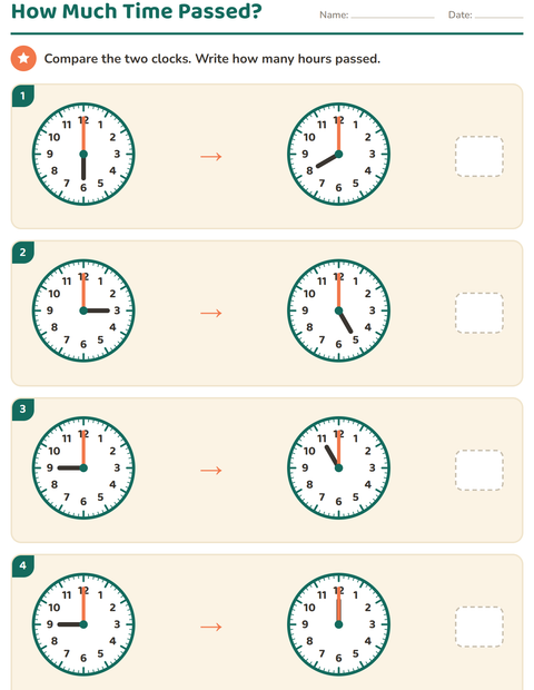 Preview of Telling Time worksheet for grade 3