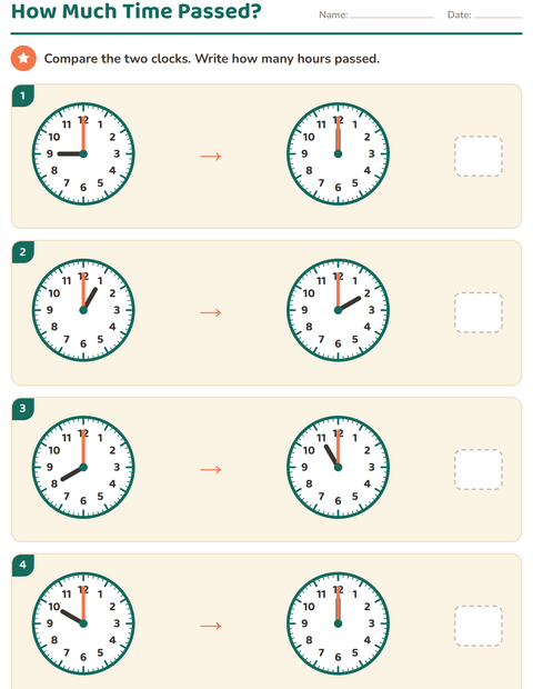Preview of Telling Time worksheet for grade 3