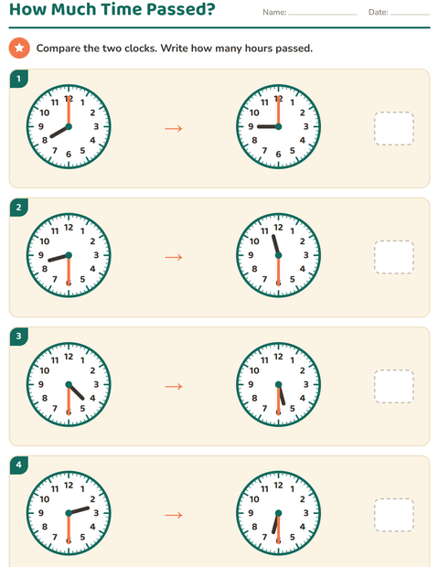 Grade 3 Telling Time Worksheets: To the Minute, Elapsed Time, and 24-Hour Clocks — 3