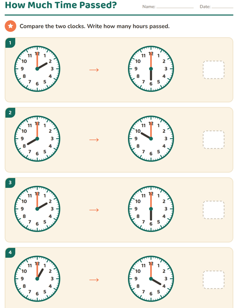 Preview of Telling Time worksheet for grade 3
