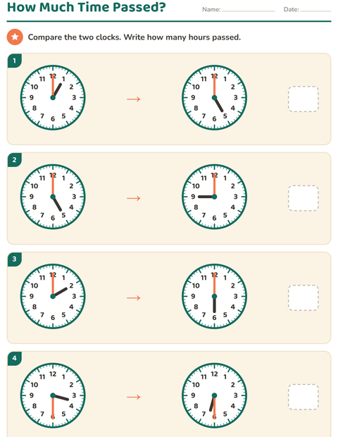 Preview of Telling Time worksheet for grade 3