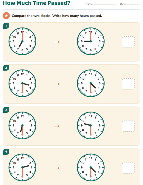 Preview of Telling Time worksheet for grade 3