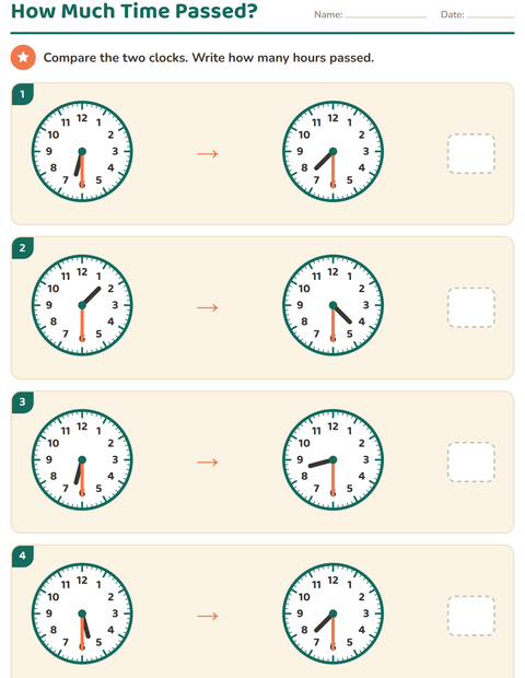 Preview of Telling Time worksheet for grade 3