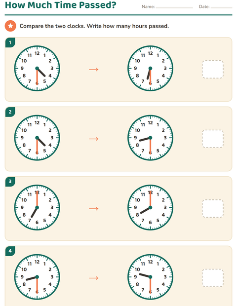 Preview of Telling Time worksheet for grade 3