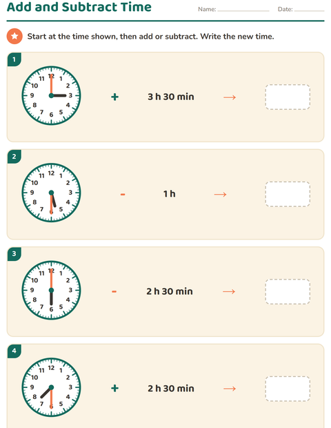 Preview of Telling Time worksheet for grade 3