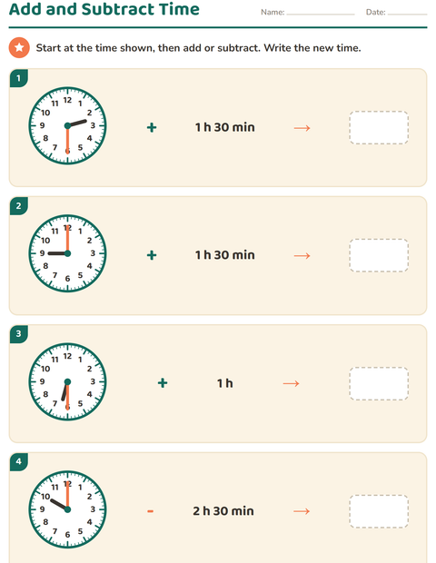 Preview of Telling Time worksheet for grade 3